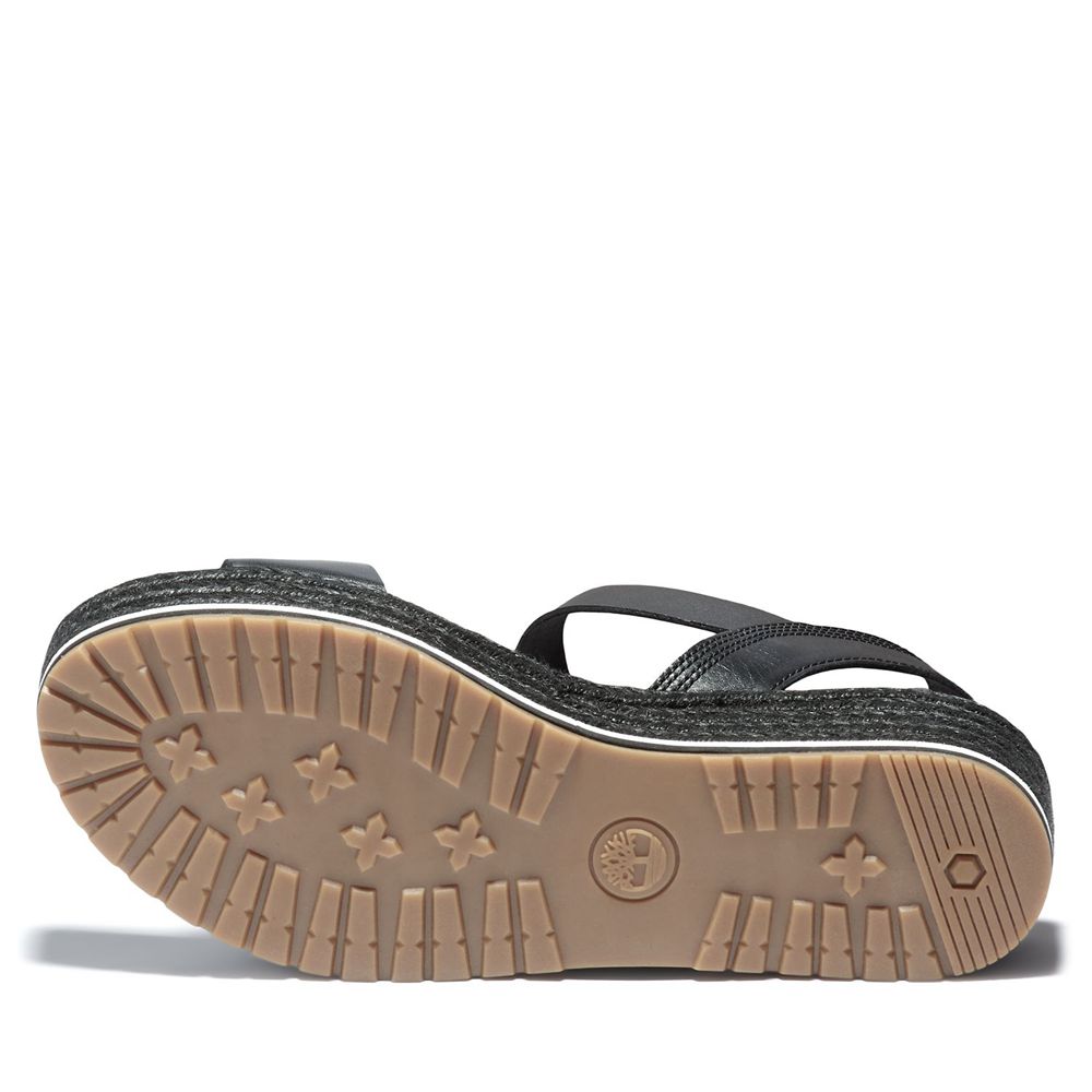 Sandalias Timberland Mujer Santorini Sun Ankle Strap Negras - Chile CAT-947062
